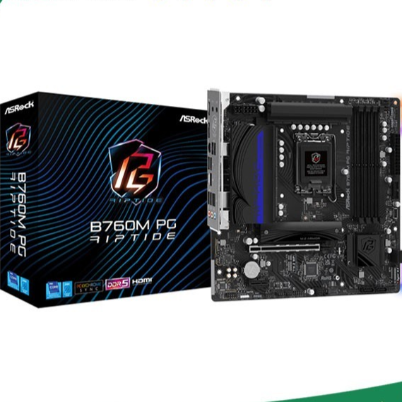 ASRock B760M PG Riptide (LGA1700, B760, DDR5, USB3.2 Type-C, SATA3)